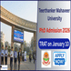 Teerthanker Mahaveer University (TMU) Invites Applications for PhD Admission 2026; TRAT to Be Held on January 10